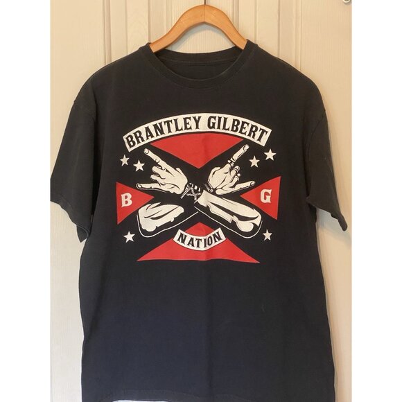 Brantley Gilbert Black S/S T-Shirt Men's Size L Concert Tour Country Music Tee - Picture 3 of 10